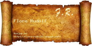 Flore Rudolf névjegykártya